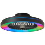 Brilliant Mazzaro Ventilator Plastik Schwarz 36W 4700lm - 830-865 CCT+RGB | 485mm - Fernsteuerung Dimmbar